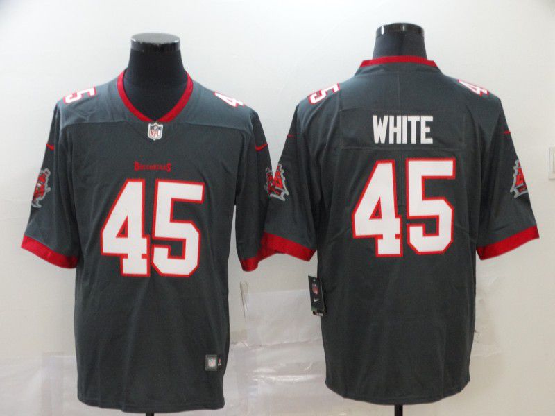 Men Tampa Bay Buccaneers #45 White Grey New Nike Limited Vapor Untouchable NFL Jerseys